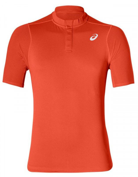 Herren Tennispoloshirt Asics Gel-Cool Polo-Shirt - cherry tomato