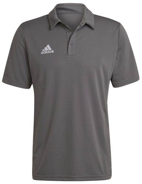 Herren Tennispoloshirt Adidas Entrada 22 Polo Shirt - Grau, Weiß