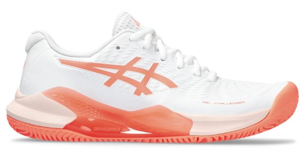 Women’s shoes Asics Gel-Challenger 14 Clay - white/sun coral
