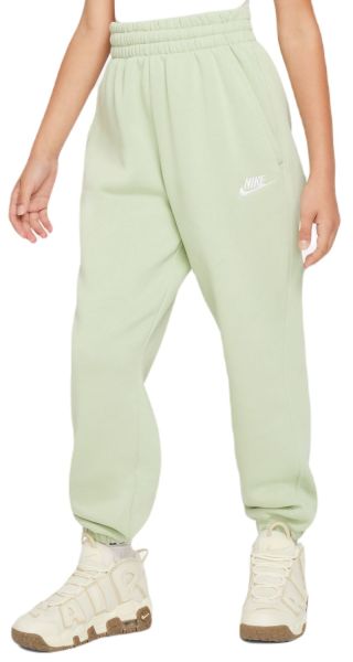 Spodnie dziewczęce Nike Sportswear Club Fleece - honeydew/honeydew/white