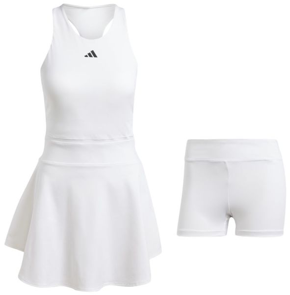 Robes de tennis pour femmes Adidas Y-Dress HEAT.RDY - Blanc