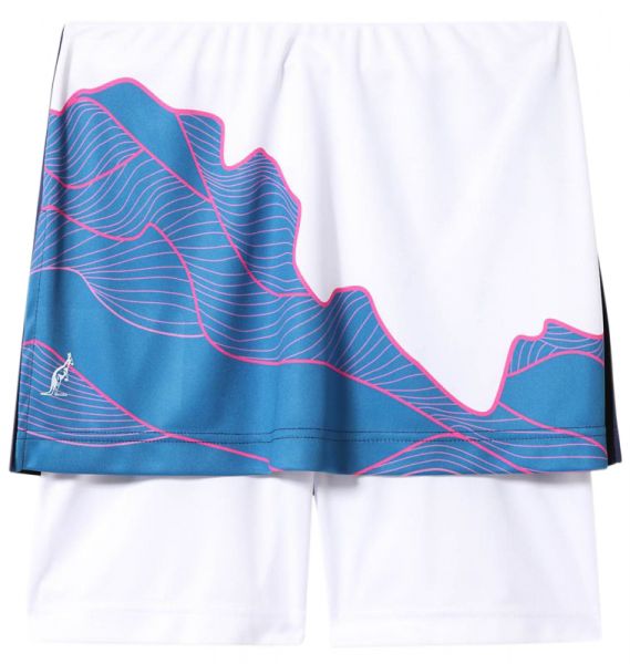 Naiste tenniseseelik Australian Ace Skirt With Print In Front - blue cosmo
