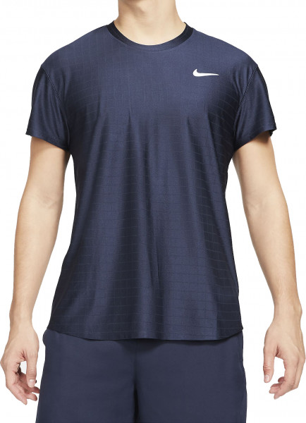 Herren Tennis-T-Shirt Nike Court Breathe Advantage Top - obsidian/odsidian/white