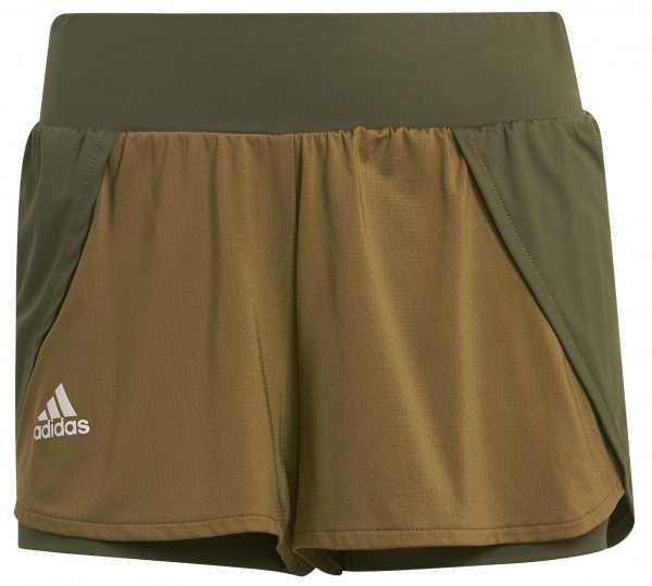 Shorts de tenis para mujer Adidas Match Shorts W - wild pine/aluminium/wild moss