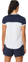Ženska majica Asics Court Short Sleeve Top - brilliant white/midnight Ženska majica Asics Court Short Sleeve Top - brilliant white/midnight
