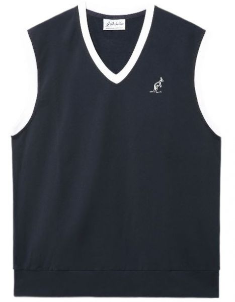 Pánská tenisová vesta Australian Elastic Fleece Gauzed Gilet - blue navy