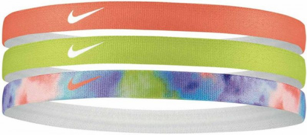 Čelenka Nike Printed Hairbands 3PK - purple pulse/bright mango/cyber