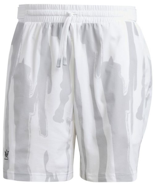 Shorts de tenis para hombre Adidas New York Printed Short - white/halo silver