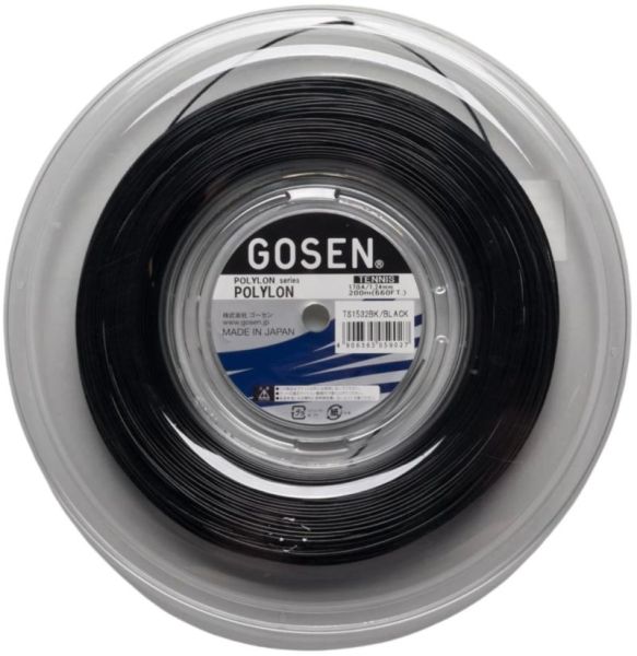 Tennis String Gosen Polylon (200m) - Black