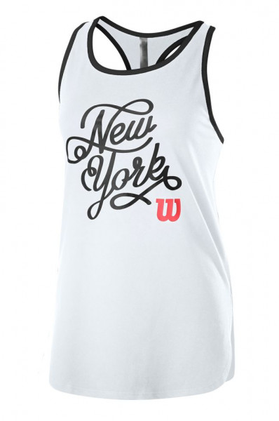 Ženska majica bez rukava Wilson New York City Calligra Tech Tank W - white