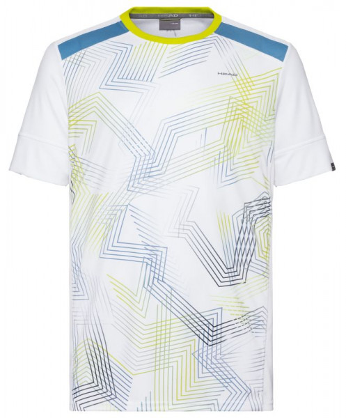  Head Racquet T-Shirt M - white/sky blue