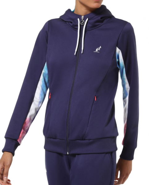 Női tenisz pulóver Australian Double Blaze Jacket - cosmos blue