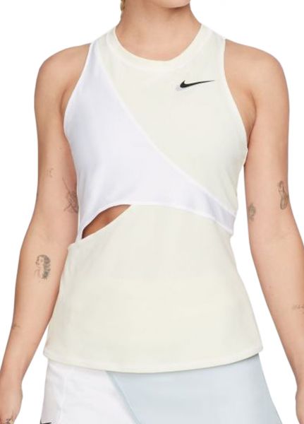 Dámský tenisový top Nike Court Dri-Fit Slam Tennis Tank W - coconut milk/white/black