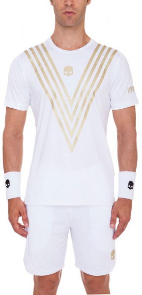 Męski T-Shirt Hydrogen Tech Victory T-Shirt - white/gold