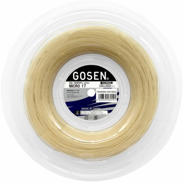 Tennisekeeled Gosen OG-SHEEP Micro (220m) - Loomulik