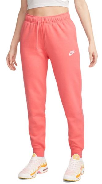 Naiste tennisepüksid Nike Sportswear Club Fleece Pant - sea coral/white