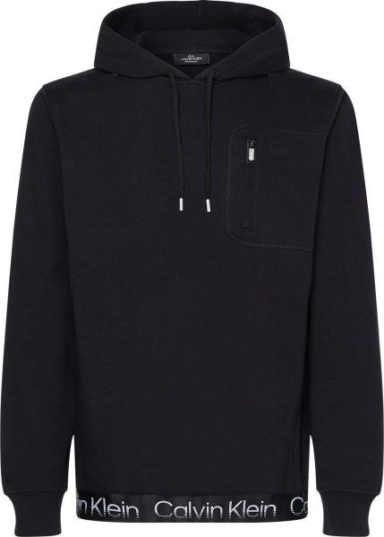 Herren Tennissweatshirt Calvin Klein PW Hoodie - black