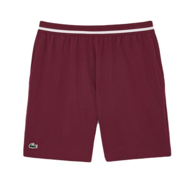 Shorts de tennis pour hommes Lacoste Tennis x Novak Djokovic Sportsuit Shorts - bordeaux