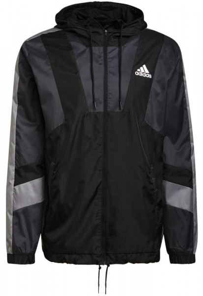 Férfi tenisz pulóver Adidas Team BT Jacket M - black/dgh solid grey/white