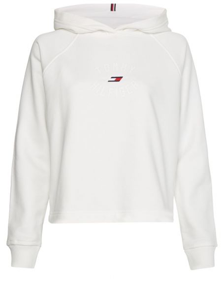 Sweat de tennis pour femmes Tommy Hilfiger Relaxed TH Graphic Hoodie - ecru