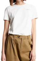 Dámské tričko Tommy Hilfiger 1985 Regular Mini Corp Logo C-NK SS - ecru Dámské tričko Tommy Hilfiger 1985 Regular Mini Corp Logo C-NK SS - ecru