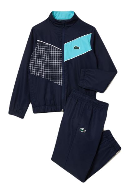 Sportinis kostiumas jaunimui Lacoste Colorblock Tennis Sweatsuit - navy blue/blue/white