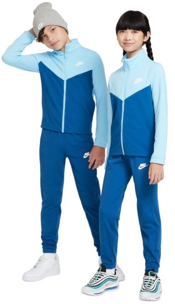 Mädchen Trainingsanzug (8-15 Jahre) Nike Kids Sportswear Tracksuit - aquarius blue/court blue/white