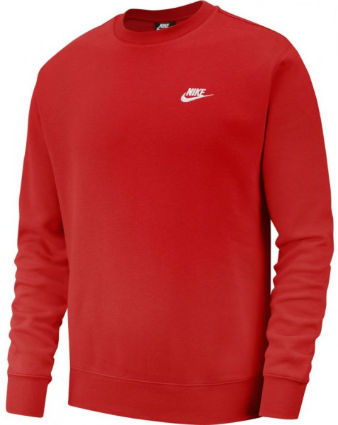 Herren Tennissweatshirt Nike Swoosh Club Crew M - university red/white