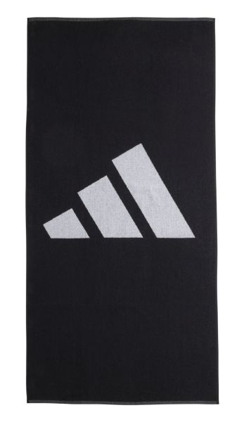 Tennishandtuch Adidas 3BAR Towel Large - Schwarz, Weiß
