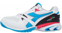 Vīriešiem tenisa apavi Diadora S.Star K Duratech AG - white/blue fluo Vīriešiem tenisa apavi Diadora S.Star K Duratech AG - white/blue fluo