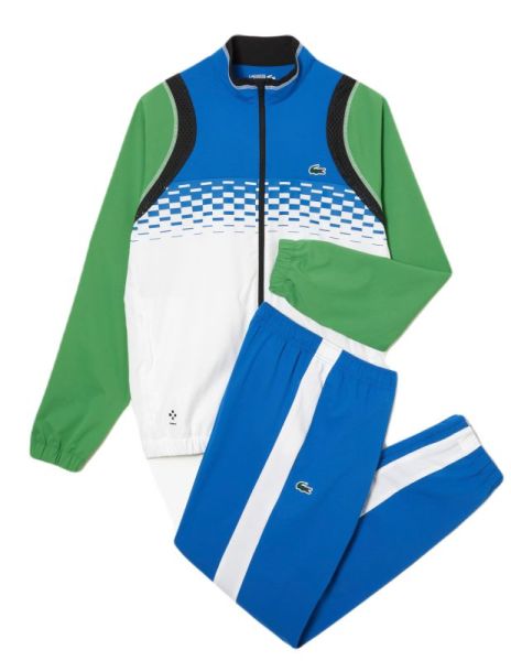 Męski dres tenisowy Lacoste Tennis x Daniil Medvedev Jogger Set - green/blue