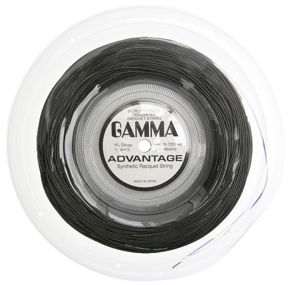 Naciąg tenisowy Gamma Advantage (200 m) - black