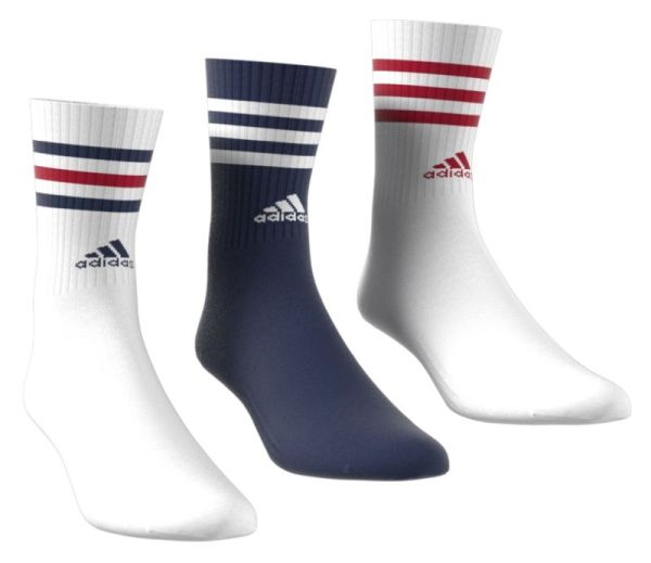 Teniso kojinės Adidas 3-Stripes Cushioned Crew Socks 3P - Daugiaspalvė