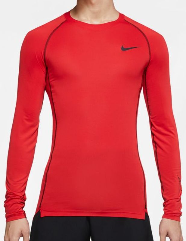 red nike compression shirt