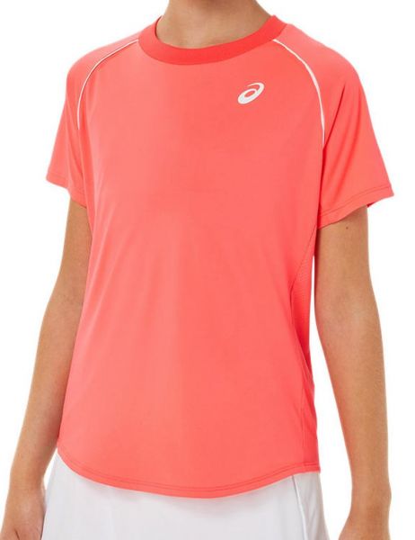 Girls' T-shirt Asics Tennis Short Sleeve Top - diva pink