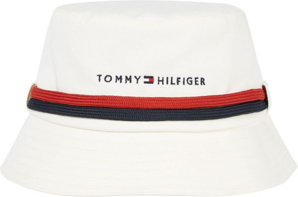 Kapa za tenis Tommy Hilfiger Established Tape Bucket Man - white