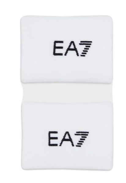 Muñequera de tenis EA7 Tennis Pro Wristband - white/black