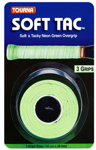 Owijki tenisowe Tourna Soft Tac 3P - green