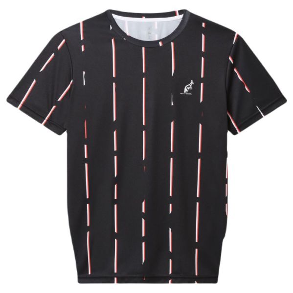 Teniso marškinėliai vyrams Australian Ace T-Shirt With Stripes Print - nero