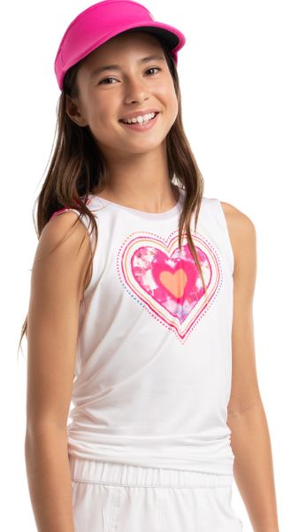 Dívčí trička Lucky in Love Girls Shockin' Classic Shock N' Love Tie Back Tank - Bílý