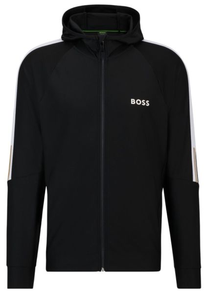 Férfi tenisz pulóver BOSS x Matteo Berrettini Regular-Fit Zip-Up Sicon MB 2 - Fekete