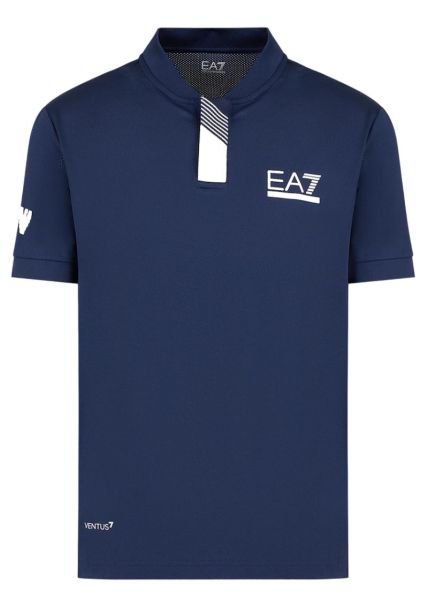 Polo da tennis da uomo EA7 Man Jersey Jumper - navy blue