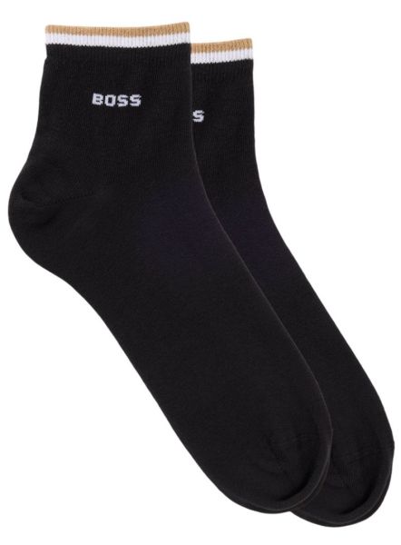 Tennissocken BOSS Ankle-Length With Signature Stripe 2P - Schwarz