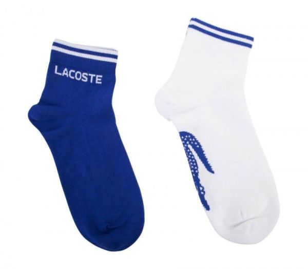  Lacoste SPORT Low Cotton Sock 2P - blue/white
