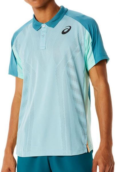 Men's Polo T-shirt Asics Match Actibreeze Polo Shirt - misty pine