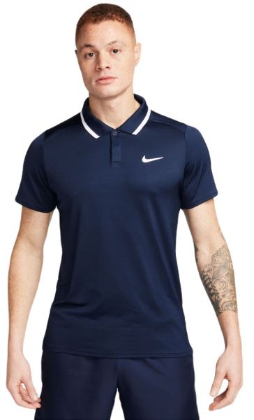 Herren Tennispoloshirt Nike Court Dri-Fit Advantage Polo - Schwarz, Weiß
