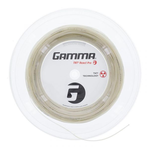 Naciąg tenisowy Gamma TNT React Pro 17 (110 m) - natural