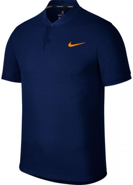  Nike Court Dry Advantage Solid Polo - blue void/orange peel