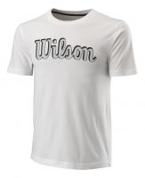 Pánské tričko Wilson Script Eco Cotton Tee Slimfit - white