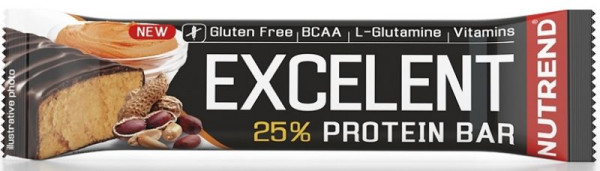 Tyčinka Nutrend EXCELENT PROTEIN BAR - peanut butter and real milk chocolate